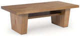 Kristiland Light Brown Coffee Table by Ashley at Eve Furniture