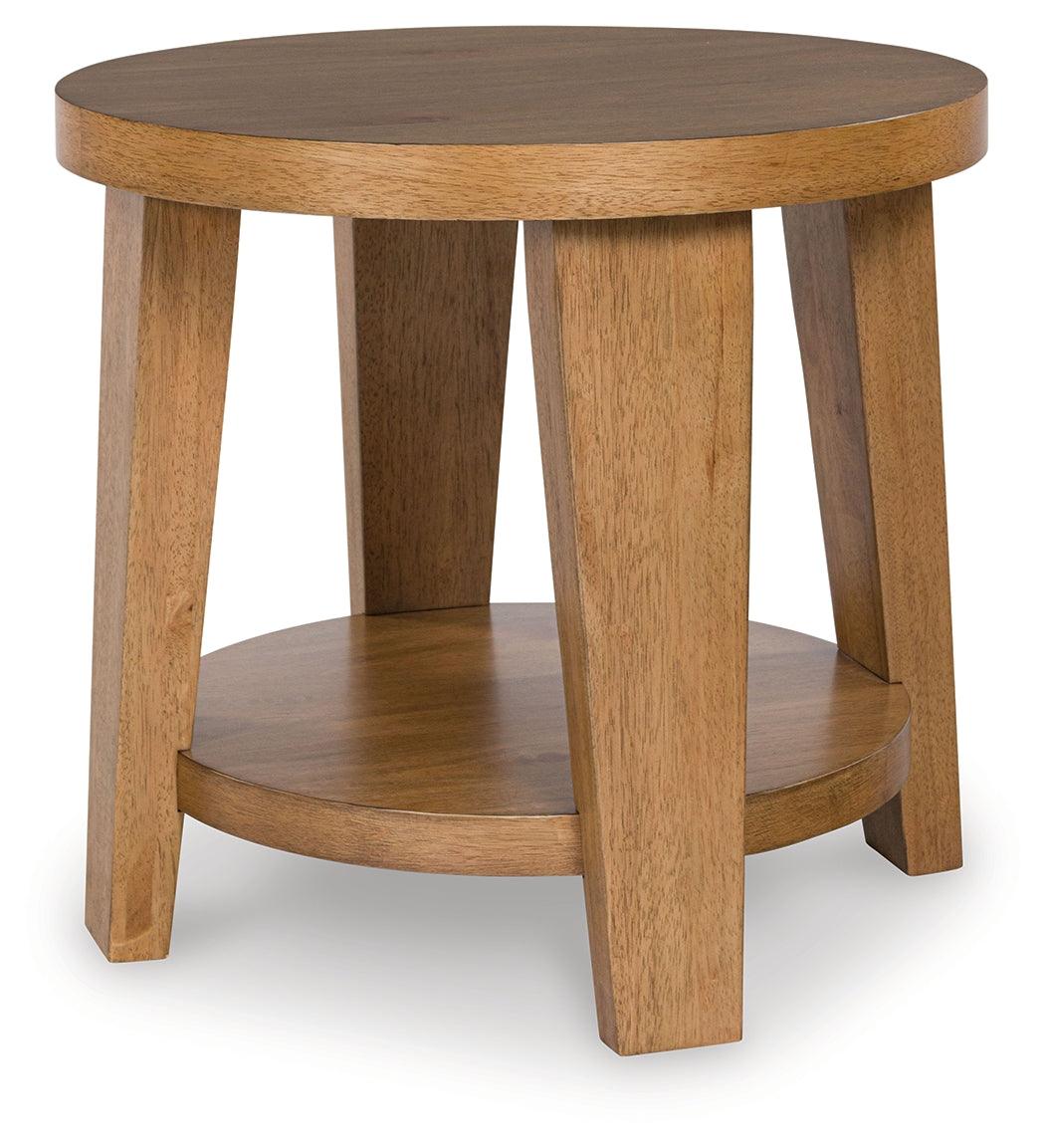 Kristiland Light Brown End Table by Ashley at Eve Furniture