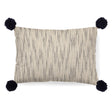 Krystal Cream/Blue Pom Pom Decorative Pillow Cover by Mercana at Eve Furniture