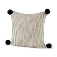 Krystal Cream/Blue Pom Pom Decorative Pillow Cover by Mercana at Eve Furniture