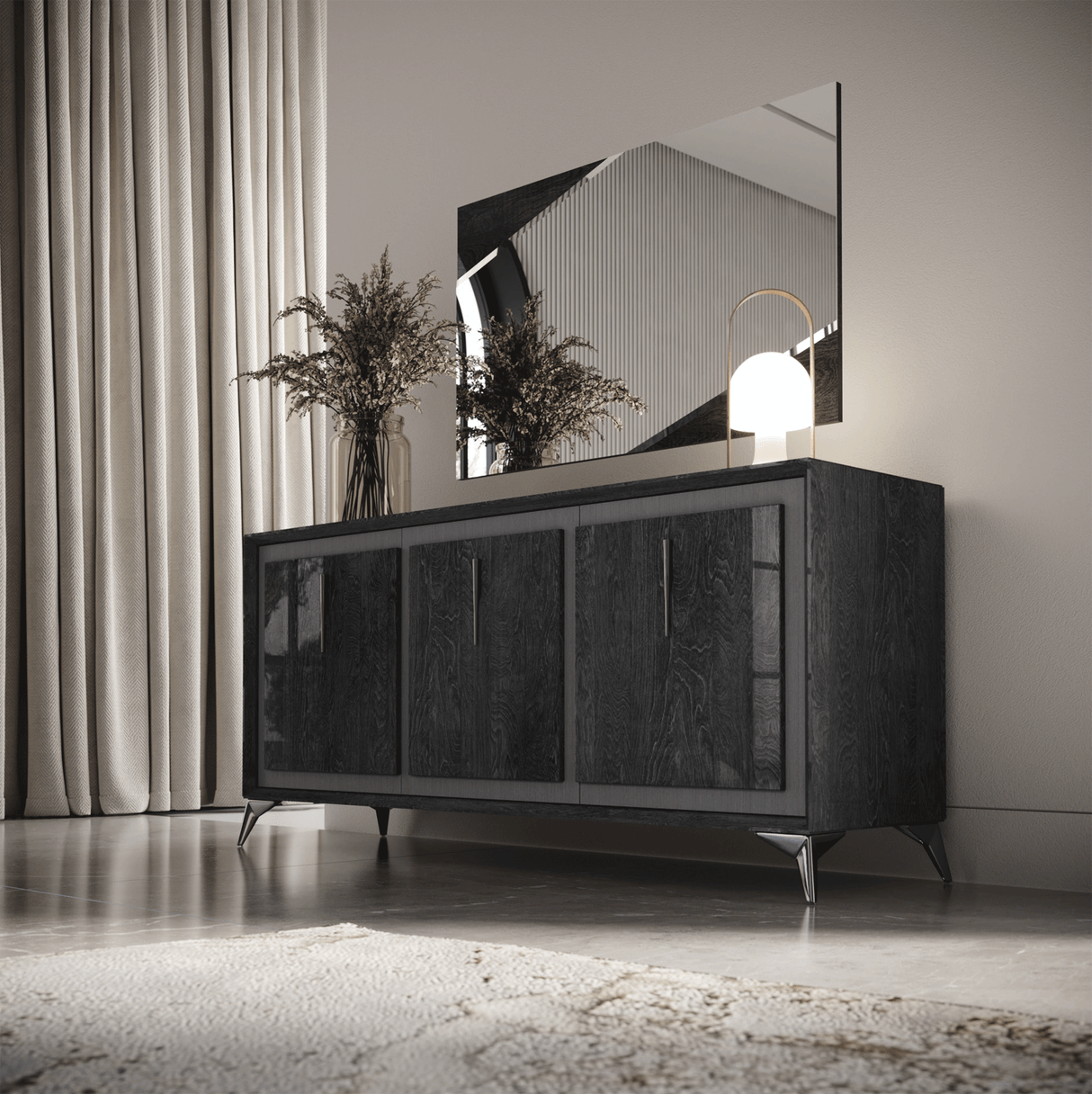 Krystal 3-Door Buffet by ESF Furniture at Eve Furniture