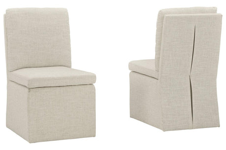 Krystanza Oatmeal Dining Chair, Set of 2 by Ashley at Eve Furniture