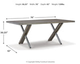 Krystanza Weathered Gray Dining Room Set by Ashley at Eve Furniture