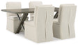 Krystanza Weathered Gray Dining Room Set by Ashley at Eve Furniture