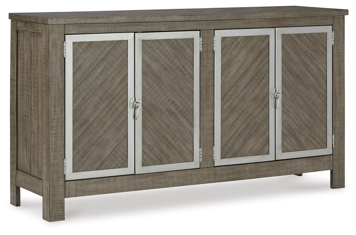 Krystanza Weathered Gray Dining Server