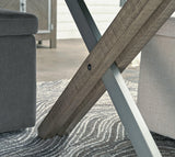Krystanza Weathered Gray Dining Table by Ashley at Eve Furniture