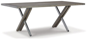 Krystanza Weathered Gray Dining Table by Ashley at Eve Furniture