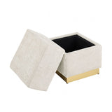 Krysten Beige Storage Stool by Furniture of America at Eve Furniture