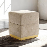 Krysten Silver Gray Storage Stool by Furniture of America at Eve Furniture