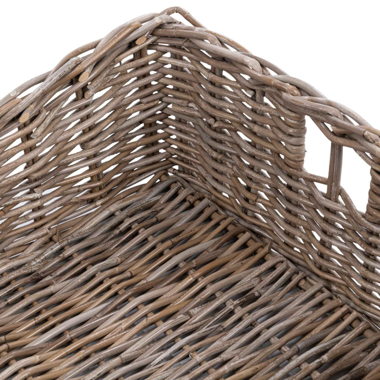 Kubu Rattan Gray Short Basket by Classic Home at Eve Furniture