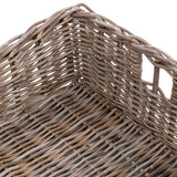 Kubu Rattan Gray Short Basket by Classic Home at Eve Furniture