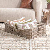 Kubu Rattan Gray Short Basket by Classic Home at Eve Furniture