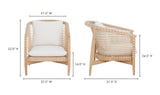 Kuna Outdoor Lounge Chair White by Moe's Home at Eve Furniture