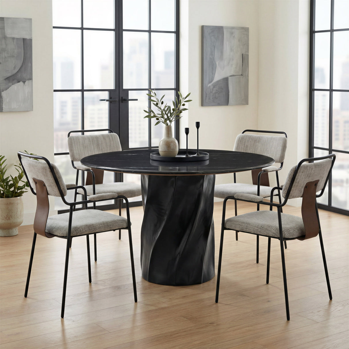 Kuro Black Dining Table by Zuomod at Eve Furniture
