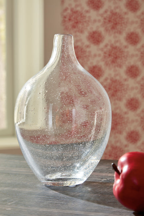Kurthorne Clear Vase by Ashley at Eve Furniture