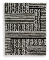 Kurtmen Black/Ivory Large Rug by Ashley at Eve Furniture