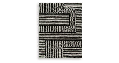 Kurtmen Black/Ivory Large Rug by Ashley at Eve Furniture