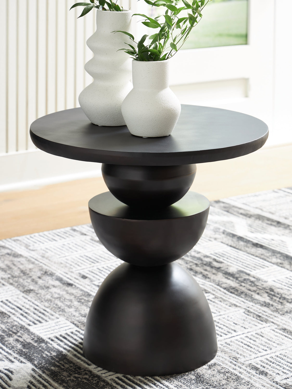 Kurtson Bronze Finish Accent Table by Ashley at Eve Furniture