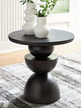 Kurtson Bronze Finish Accent Table by Ashley at Eve Furniture