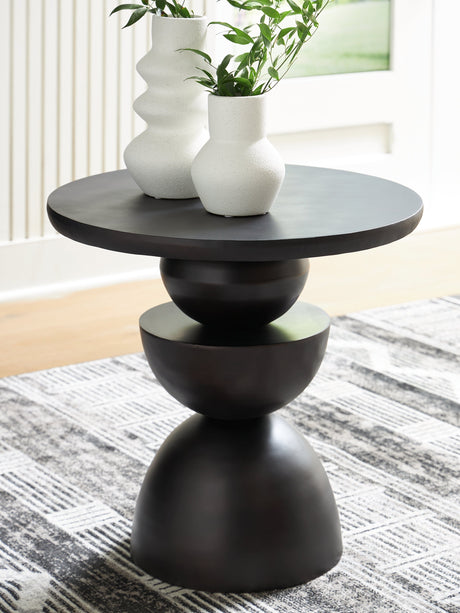 Kurtson Bronze Finish Accent Table by Ashley at Eve Furniture