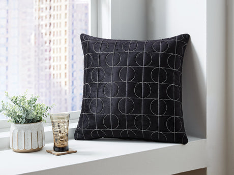 Kydner Black/Silver Finish Pillow (Set of 4) by Ashley at Eve Furniture