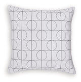 Kydner White/Black Pillow (Set of 4) by Ashley at Eve Furniture