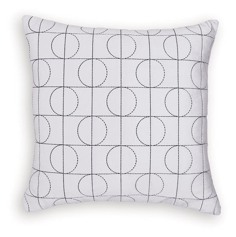 Kydner White/Black Pillow (Set of 4) by Ashley at Eve Furniture