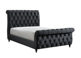 Kyrie Black King Upholstered Bed by Crown Mark at Eve Furniture