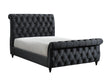 Kyrie Black Queen Upholstered Bed by Crown Mark at Eve Furniture