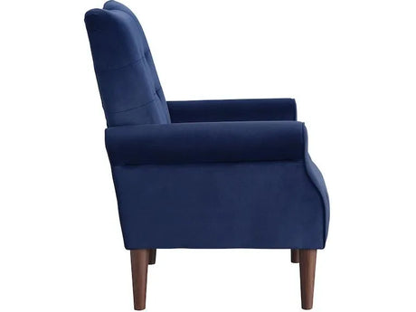 Kyrie Blue Velvet Accent Chair by Homelegance at Eve Furniture