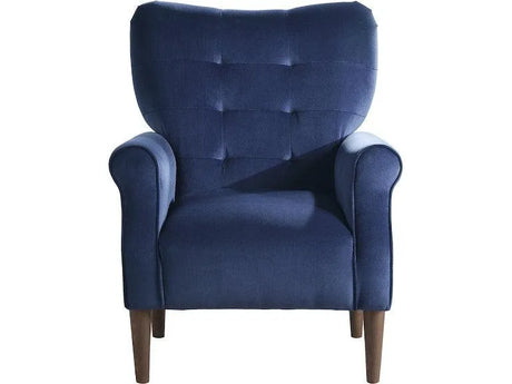 Kyrie Blue Velvet Accent Chair by Homelegance at Eve Furniture