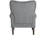Kyrie Dark Gray Velvet Accent Chair by Homelegance at Eve Furniture