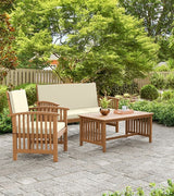 Kyushu Beige/Natural 3-Piece Patio Set by Furniture of America at Eve Furniture