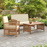 Kyushu Beige/Natural 3-Piece Patio Set by Furniture of America at Eve Furniture