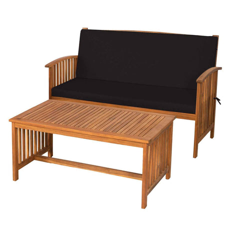 Kyushu Black/Natural 3 Piece Patio Set by Furniture of America at Eve Furniture