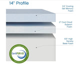 KZ Sleep 14 inch iCool Gel Mattress by Eve Furniture at Eve Furniture