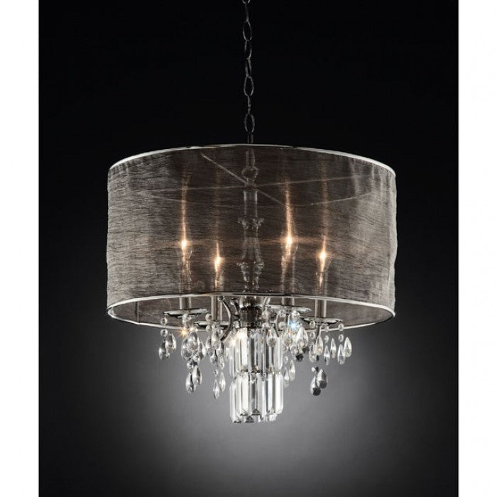 Gina Chrome/Black Ceiling Lamp