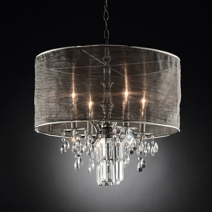 Gina Chrome/Black Ceiling Lamp