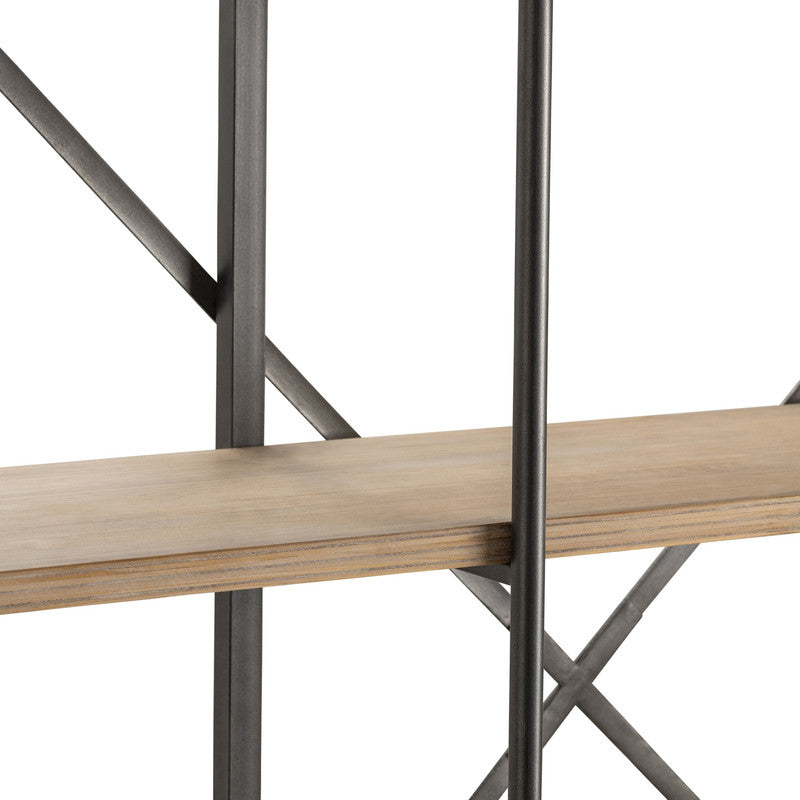 La Salle Brown/Black Bookshelf by Crestview at Eve Furniture