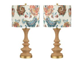 Laboheme Natural/Multicolor Table Lamp (Set of 2) by Crestview at Eve Furniture