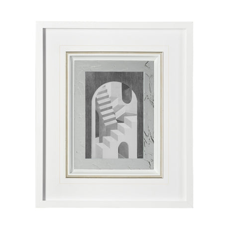 Labyrinth I Gray by Mercana Studio a Hand Embellished Textured Framed Art Print Matted under Glass by Mercana at Eve Furniture