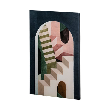 Labyrinth I Multi Color by Mercana Studio a Hand Embellished Textured Canvas by Mercana at Eve Furniture