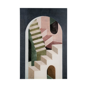 Labyrinth I Multi Color by Mercana Studio a Hand Embellished Textured Canvas by Mercana at Eve Furniture