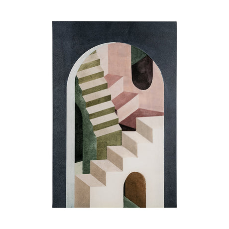 Labyrinth I Multi Color by Mercana Studio a Hand Embellished Textured Canvas by Mercana at Eve Furniture