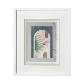 Labyrinth I Multi Color by Mercana Studio Hand Embellished Framed Art Print Matted under Glass by Mercana at Eve Furniture