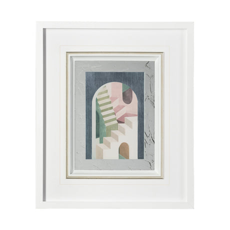 Labyrinth I Multi Color by Mercana Studio Hand Embellished Framed Art Print Matted under Glass by Mercana at Eve Furniture