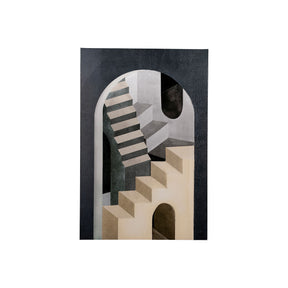 Labyrinth I Tri Color by Mercana Studio a Hand Embellished Textured Canvas by Mercana at Eve Furniture