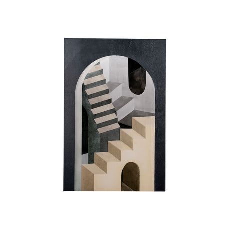 Labyrinth I Tri Color by Mercana Studio a Hand Embellished Textured Canvas by Mercana at Eve Furniture
