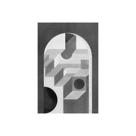 Labyrinth II Gray by Mercana Studio a Hand Embellished Textured Canvas by Mercana at Eve Furniture
