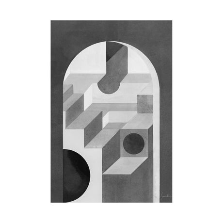 Labyrinth II Gray by Mercana Studio a Hand Embellished Textured Canvas by Mercana at Eve Furniture